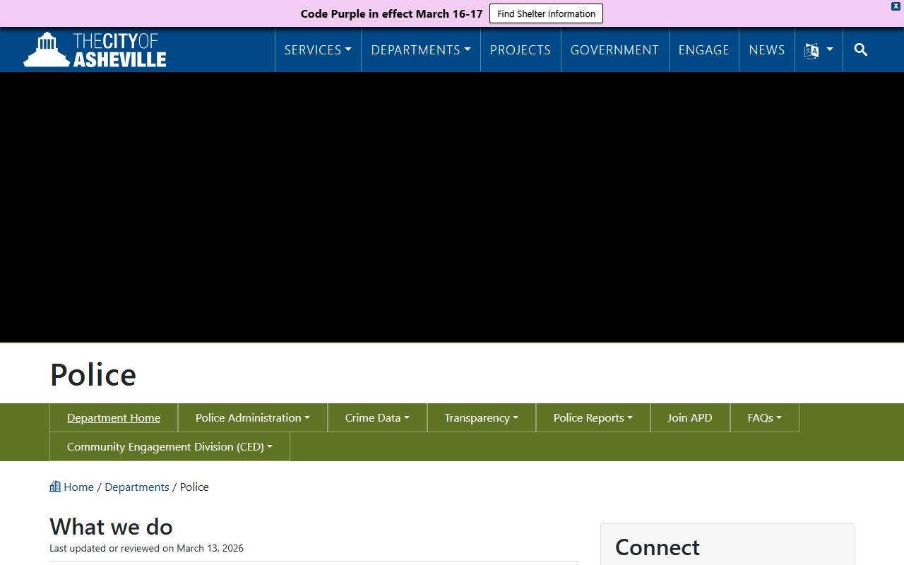 Asheville Police Department bench warrant records