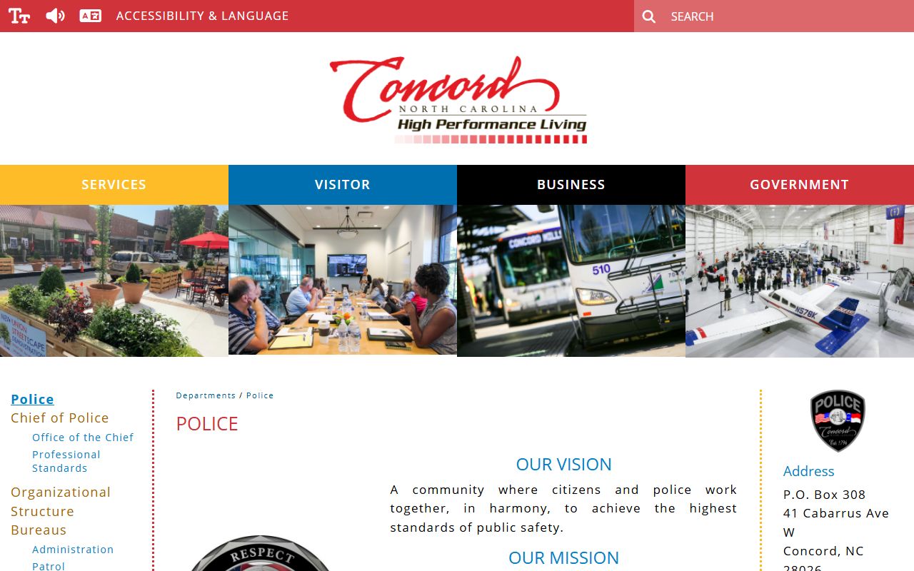 Concord Police Department bench warrant records