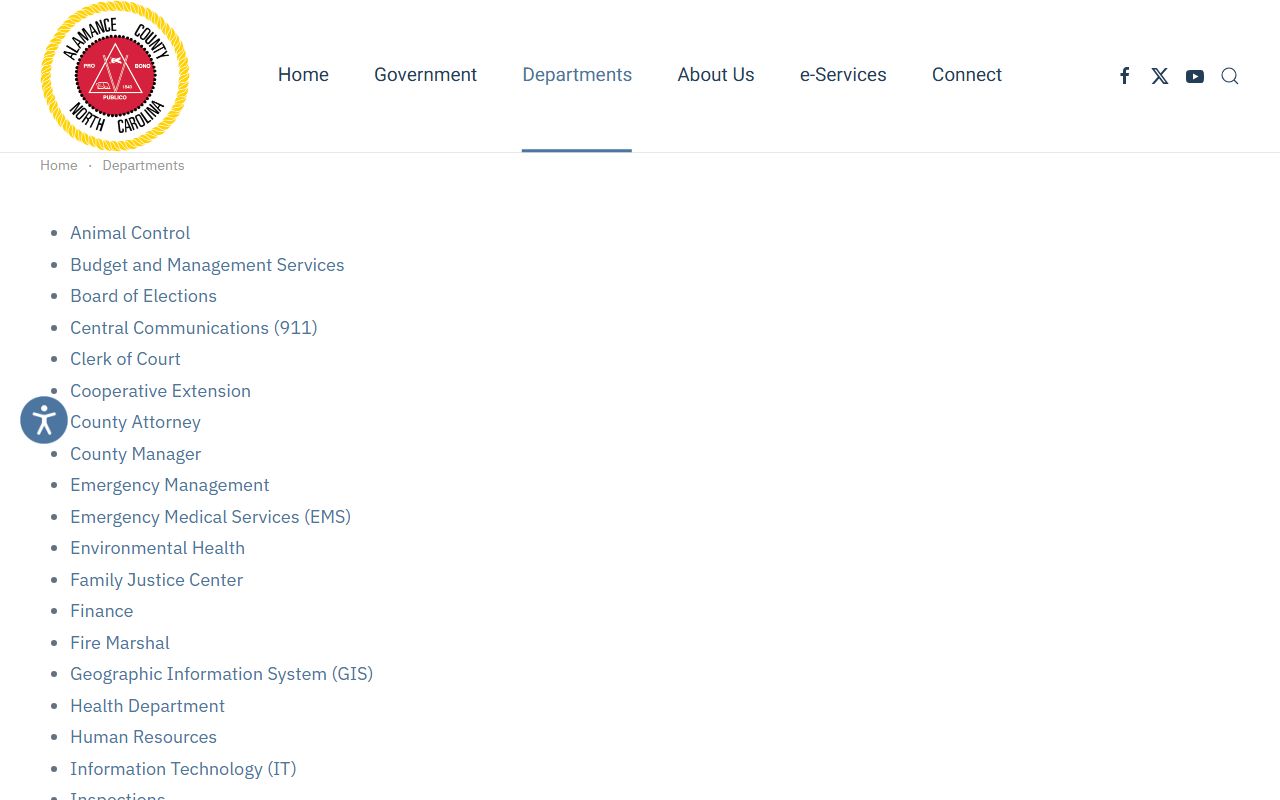 Alamance County Sheriff's Office website for bench warrant information