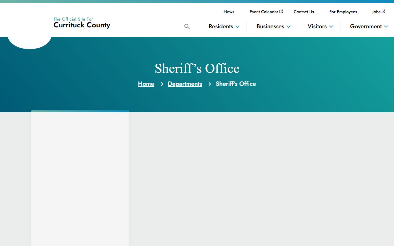 Currituck County Sheriff's Office bench warrants information in North Carolina