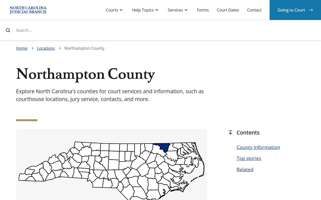 Northampton County courthouse bench warrant records Jackson North Carolina